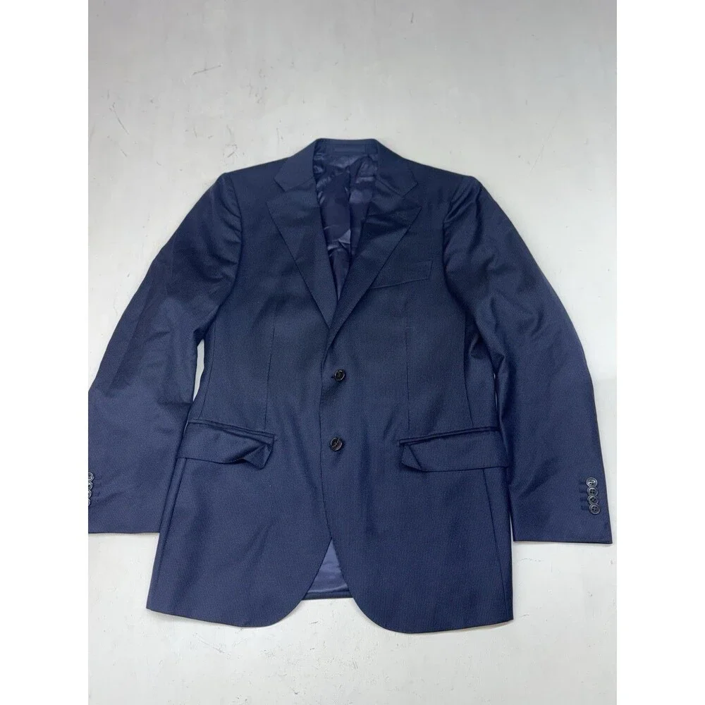 Suitsupply Lazio Navy Pinstripe Blazer Suit Jacket 40R Wool VBC Super 110s Italy